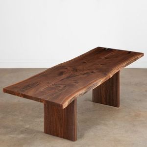 Mesa de Comedor de Madera de Teca con Borde Natural - Product Image 1