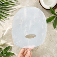 Masque facial humide en bio-cellulose de noix de coco biodégradable Y205, produit par la fermentation d'Acetobacter Xylinum