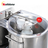 Nouvelle machine à découper/trancher électrique commerciale WELLDONE 9L en acier inoxydable pour légumes/fruits/aliments, coupe-viande/déchiqueteuse 1400W