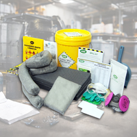 Kit anti-déversement universel 30L avec seau |   Kit de contrôle des déversements industriels pour l'huile, l'eau et les produits chimiques absorbants