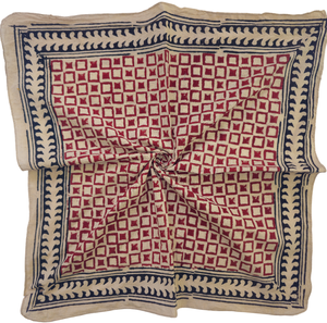 Cotton Bandana Indian Block Print <b>Head</b> Scarf Hair <b>Wrap</b> Handmade Bandana Ethnic Floral Scarf Ethnic Print Scarf Gift for Women - Product Image 1