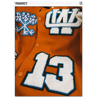 Veste de baseball de style streetwear d'hiver personnalisée de haute qualité, avec broderie sur le devant, design unisexe, 100% laine