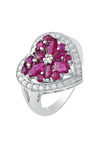 Diamond and Blue Sapphier Ring in 92.5 Sterling Silver KLSR-11272 - Product Image 5