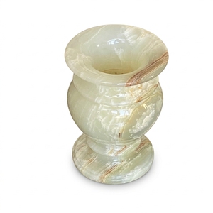 Premium Quality Croxx Round Marble Flower <b>Vases</b> with Unique Coral Stone Art Deco Design Factory Price - Product Image 2