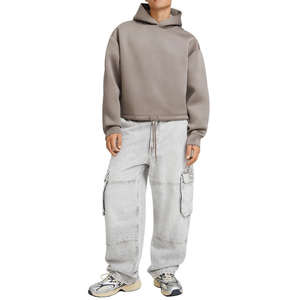 Sudadera con capucha de lujo de alta calidad estilo y2k, sudaderas lisas 100% algodón, forro polar, sudadera pesada para hombre - Product Image 3