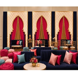Magical Laser Cut Panels for Wedding Stage Decor Premium Arabian Theme Metal <b>Frames</b> Wedding Sangeet Night Stage <b>Backdrop</b> Setup - Product Image 1