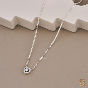 Collar de oro blanco macizo de 18 quilates con halo de diamantes cultivados en laboratorio, colgante de joyería fina, minimalista y elegante, regalo para mujer - Product Image 3