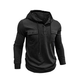 Sweat-shirt à capuche 100% coton style américain vintage de haute qualité pour hommes, vêtements de travail d'automne et d'hiver brodés avec logo personnalisé, vente en gros - Product Image 6