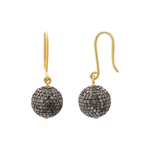 ต่างหูเงินแท้ 925 ชุบทองคำขาวประดับเพชรทรงกลมแบบฝรั่งเศส Memoria Jewels ขายส่ง - Product Image 4
