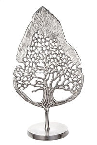 Arbre De Vie En Argent Sculpture Abstraite Et Art En Bois Base Stand Objet De Noël Intérieur Arts Décoratifs Pour La Maison et Le Bureau - Product Image 3