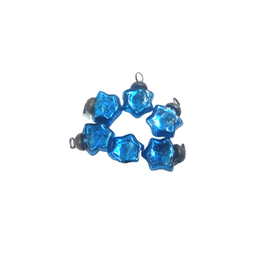 Premium Sky Blue Glass Christmas <b>Baubles</b> Set of 6 Elegant Tree Hanging Ornaments for Festive Holiday Decor | Home Party Use Set - Product Image 3