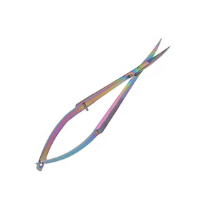 Ciseaux de manucure en acier inoxydable, lame pointue, ciseaux à ressort courbés et droits, OEM - Product Image 3