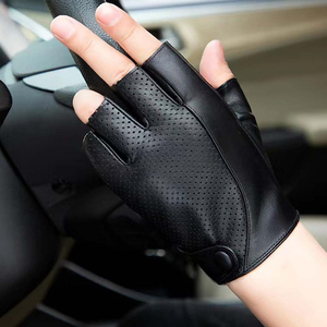 Gants de conduite pour femmes en cuir véritable, courts, marron foncé, avec fermeture éclair au poignet, franges et pompons, doublés, chauds pour l'hiver - Product Image 5