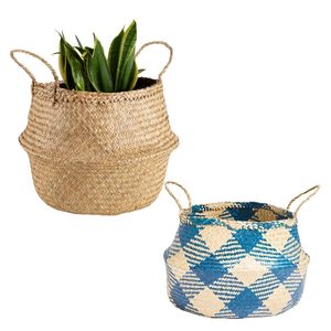 Cestas Decorativas Hechas a Mano de la Marca PHU HAO, Cestas de Paja Natural, Plegables y Tejidas, para Almacenamiento de Ropa, Decoración del Hogar para el Día de la Tierra - Product Image 1