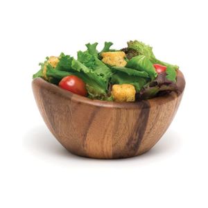 Venta al por mayor buen precio tazón de madera natural para servir ensaladeras de madera rústica vajilla de restaurante de la fábrica de Vietnam - Product Image 5