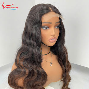 Precio de fábrica Ombre Color Bodywave Peluca Extensiones de cabello vietnamita de alta calidad Sin enredos Sin desprendimiento Muy sedoso Grande en stock - Product Image 1
