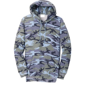 Sweat à capuche personnalisé OEM imprimé camouflage pour homme, 50% coton 50% polyester, manches longues, sweat à capuche oversize pour homme - Product Image 5