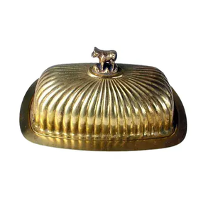 Extremely Design Metal Butter Dish for Decorate Dining Table Best Quality Serving Butter Dish Hot Sale Indian Metal Handicrafts - Product Image 2