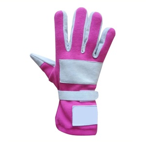 Full Finger Waterproof Lightweight Racing <b>Gloves</b> Pink White Polyester Cotton Non-Slip Hook Loop Closure Adjustable Wrist Racing - Product Image 4