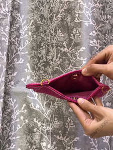 กระเป๋าคลัทช์สีชมพูประดับลูกปัดทำมือ ดีไซน์ตัวอักษร EII BAR กระเป๋าถือขนาดเล็ก ดีไซน์เก๋ กระเป๋าสตางค์แฟชั่นสำหรับงานปาร์ตี้ กระเป๋าถือผู้หญิง - Product Image 4