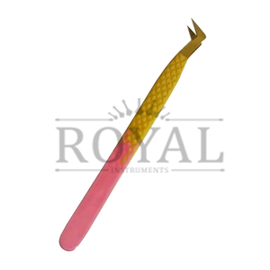 Pinzas Profesionales para Extensión de Pestañas, Color Rosa Brillante, Punta de Fibra, Diseño de Gatito, Espejo, Rectas, 90 Grados, Pinzas de Volumen - Product Image 2