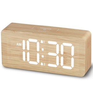Bamboo <b>Flip</b> Desk <b>Clock</b> White Modern Contemporary Wholesale India - Product Image 3