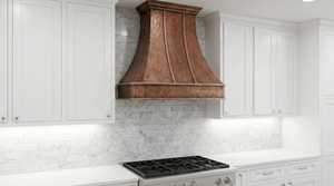 Rustic Design Handmade Best Hammered Design Metal Rustic Copper Finishing Wall Mounted Range Hood Household <b>Kitchen</b> Ventilation - Product Image 5