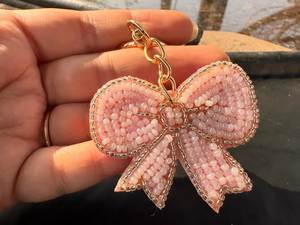 Luxury Embroidery Beaded Keychain Handmade Floral Beadwork <b>Key</b> <b>Ring</b> Stylish <b>Bag</b> Accessory - Product Image 6