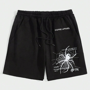 Shorts de plage pour homme en polyester satiné noir, imprimé dragon, séchage rapide, respirant, cordon élastique, taille haute, style vintage, décontracté, sport - Product Image 5