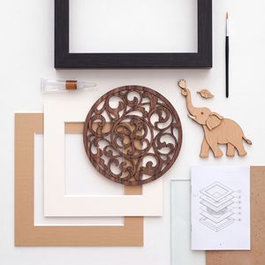 Décoration murale en bois en forme d'éléphant, sculpture 3D, design Feng Shui pour le salon, décoration de la maison - Product Image 2