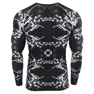 Design Your Own Logo Men Rash Guard Solid Color Lightweight Top Trending Custom Made <b>Compression</b> Sportswear - Product Image 5