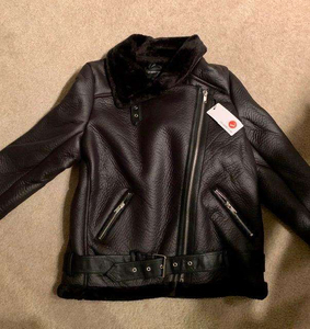 Chaqueta de Motociclista Personalizada de Cuero de Oveja Genuino para Mujer, Forro Grueso de Seda, Secado Rápido, Abrigo de Invierno - Product Image 5