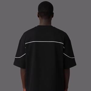 เสื้อยืดคอตตอนหนาน้ำหนักมากสำหรับผู้ชาย ซุปเปอร์เฮฟวี่ 300gsm หนาพิเศษ ทรงโอเวอร์ไซส์ ไหล่ตก คอกลม เสื้อยืดผู้ชาย ใส่ได้ในฤดูร้อน - Product Image 4