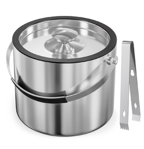 Seau à glace en acier inoxydable de qualité supérieure pour champagne, cocktails et fêtes, idéal pour les fêtes d'inauguration de maison - Product Image 2