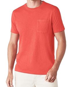 T-shirts en coton 100% uni en gros, impression soyeuse bleue personnalisée, t-shirts pour hommes de haute qualité à col rond, tailles plus grandes, logo OEM - Product Image 1