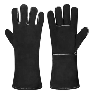 Guantes de Cuero Vacuno de Alta Calidad para Barbacoa, Resistentes al Calor y a las Chispas, Guantes de Protección Industrial para Bomberos - Product Image 4