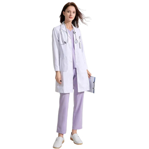 Bata de Laboratorio Blanca Unisex de Manga Larga, Batas Médicas para Estudiantes, Uniforme para Ciencias, Bata Blanca para Hombres y Mujeres - Product Image 6
