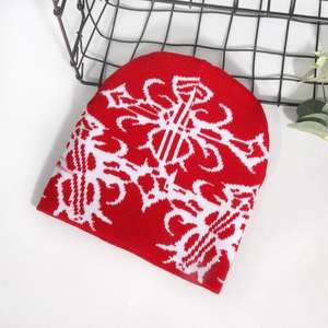 Gorros de Punto Clásicos con Diseño Jacquard, Estilo Urbano, para Hombre y Mujer, Tejidos con Estampado, Cálidos para Invierno, Gorras de Moda Urbana - Product Image 1