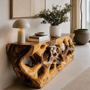 Solid Wood <b>Console</b> <b>Table</b> Handmade Modern Minimalist Design Entryway Living Room Furniture - Product Image 3