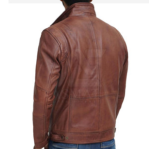 Mens Genuine Leather <b>Jacket</b> Classic Style With Zipper Closure And <b>Slim</b> <b>Fit</b> Design Custom Color - Product Image 6