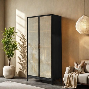 Produit d'outil tourné de garde-robe tissée en rotin simple - Product Image 1