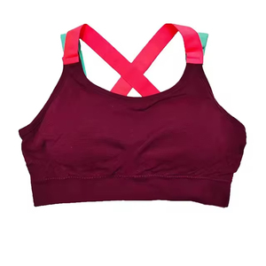 Soutien-gorge de sport pour femme, grande taille, à logo frontal, maintien élevé, séchage rapide, en Spandex/Nylon, pour adultes – Meilleure vente à prix réduit - Product Image 1