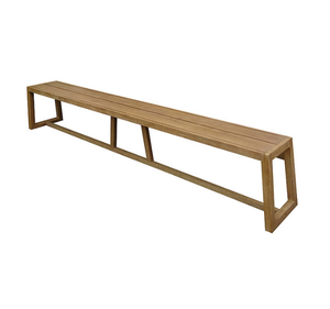 Mesa de Comedor de Madera de Teca Sólida para Exteriores con Juego de Bancos, Muebles de Comedor Modernos y Minimalistas para Patio, Jardín, Cafetería, Resort o Villa - Product Image 4