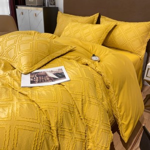 Luxury 100% Cotton Bedding <b>Sets</b> Woven Solid 300tc Style Double-Sided All-Season <b>Comforter</b> <b>Set</b> - Product Image 5