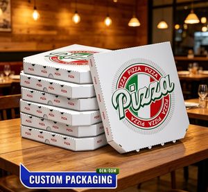 Wholesale Custom <b>Square</b> Pizza Boxes for Food Packaging and Delivery Durable Corrugated Pizza Boxes with Custom Branding - Product Image 1