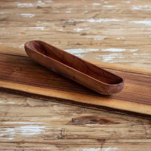 Curio Craft Premium Handmade Wooden Candle Dough Bowl/Holder | Rectangular Vessel Soy Wax Beeswax Christmas Home Decor Uttar - Product Image 4