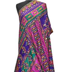 Handcrafted Mirror Embroidery <b>Shawl</b> Traditional Scarves <b>Shawls</b> & Hijab Stylish Ethnic Fashion Wrap for <b>Women</b> Festive Wear - Product Image 1