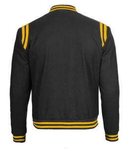 Abrigo Varsity de Moda, Mezcla de Lana con Mangas de Cuero, Ropa Personalizada, Fabricación OEM ODM, Proveedor Mayorista, Envío a Todo el Mundo - Product Image 4