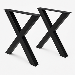 Patas de Mesa Metálicas Tradicionales para Muebles de Comedor, 2 Piezas, 28x24 Pulgadas, Estructura en X para Muebles/Escritorio/Mesa de Comedor EDPTBL002 - Product Image 1