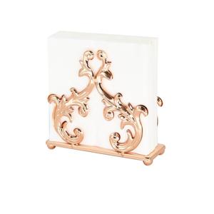 Magnifique boîte à mouchoirs décorative en or et argent avec motif floral, porte-mouchoirs martelé brillant et poli - Product Image 5